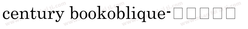 century bookoblique字体转换